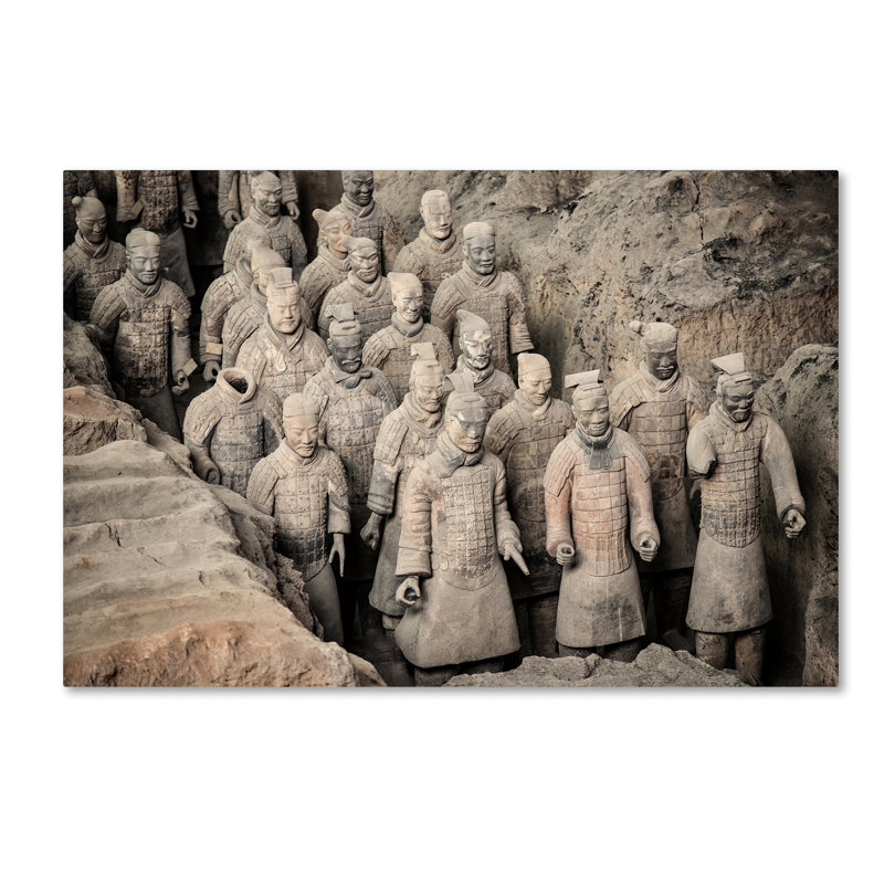 Cosey «Terracotta Army IX» par Philippe Hugonnard, reproduction de photo sur toile tendue, H 12 po x l 19 po x P 2 po