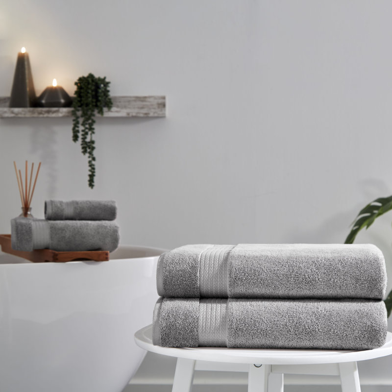 Serviettes de bain 2 pièces Ozdilek, 30 x 60 550 g / m² - 30 x 60 po, 100% coton turc, séchage rapide de luxe, très grand, résistant à la décoloration, écologique, léger, serviette spa, serviette en coton