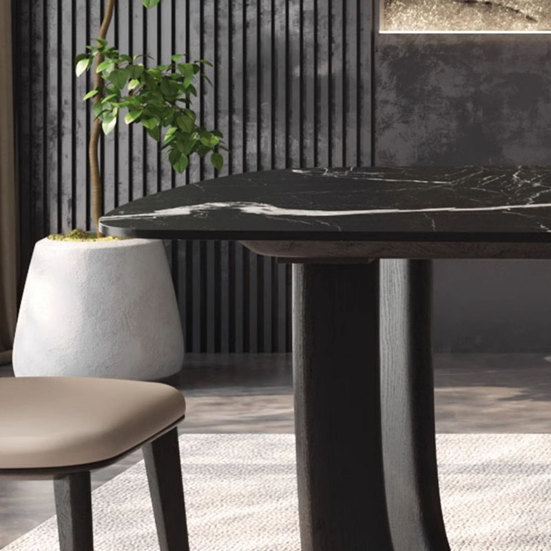 Ensemble de table de salle à manger rectangulaire de style italien, H 29,53 po x L 78,74 po x l 31,5 po