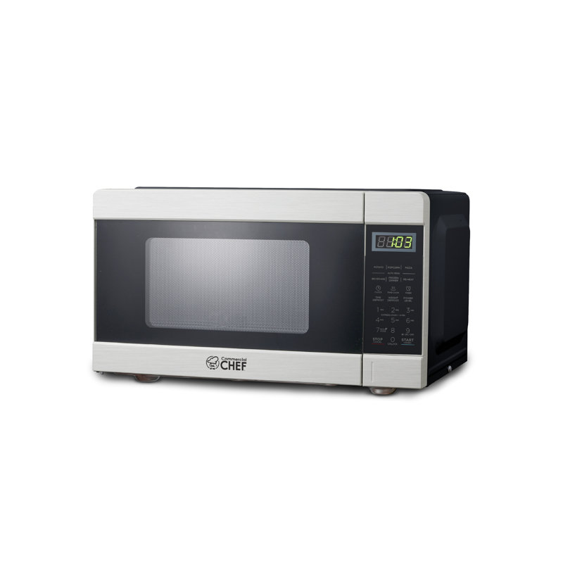 Four à micro-ondes de comptoir de 0,9 pi cu avec 10 niveaux de puissance, noir et blanc CHM Series
