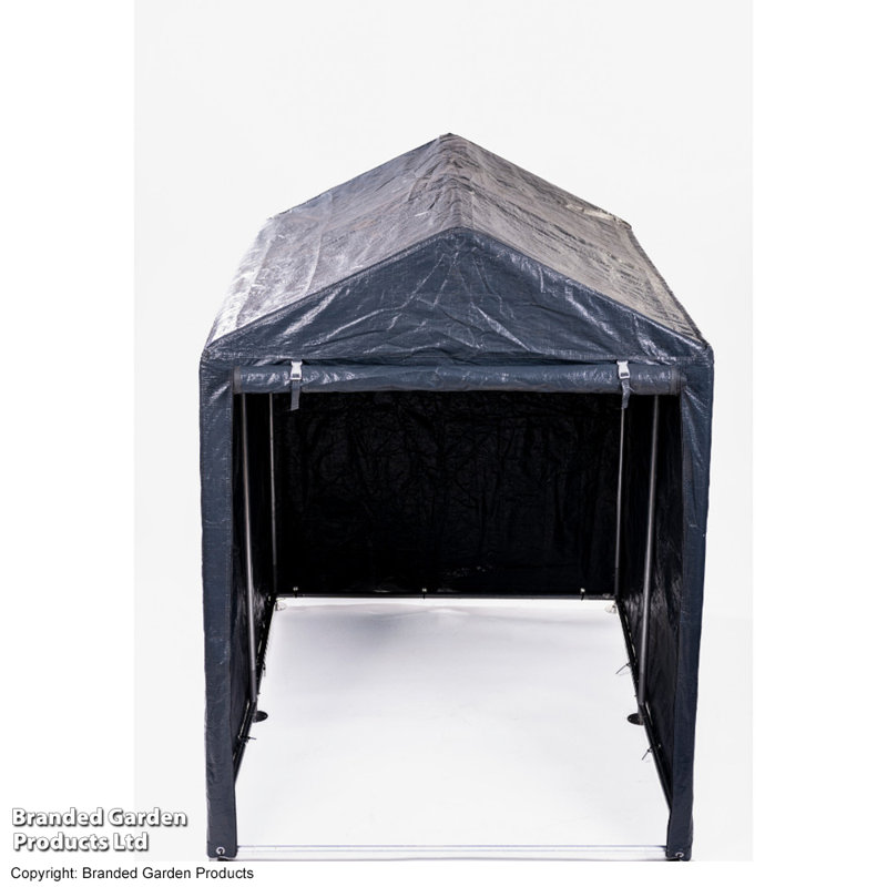 Heavy Duty PE Cover Shed 4x6ft Dark Grey