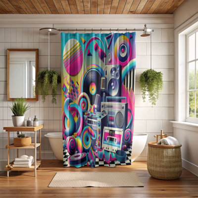 Cortavion Abstract Pulse - 1 Piece Standard Shower Curtain