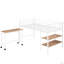 Lit mezzanine simple en métal avec bureau et tablettes (lit)-558922905