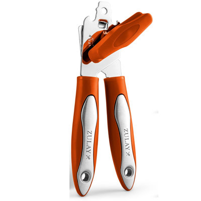 Zulay Kitchen Can Opener Durable Manual Can Opener Smooth Edge Cut Stainless Steel