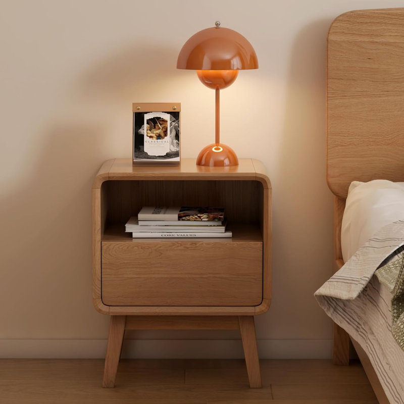 Solid Oak Bedside Table
