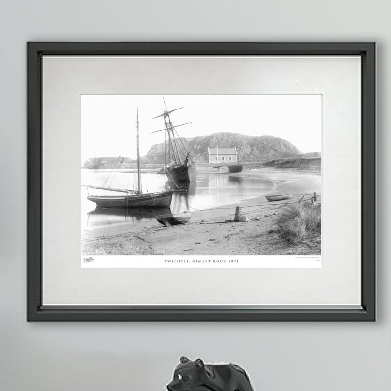 Pwllheli, Gimlet Rock 1891 by Francis Frith - Single Picture Frame Print, 40cm H x 50cm W x 2.3cm D