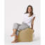 Pouf de jardin élégant, couleur vison, 17,7 po x 17,7 po x 17,7 po | 100% polyester, imperméable, 100% mousse de polystyrène, système de fermeture à glissière cachée | Capacité de poids maximale: 440 lb | Conception moderne de couleur unie pour l'extérieur et l'intérieur-161924059
