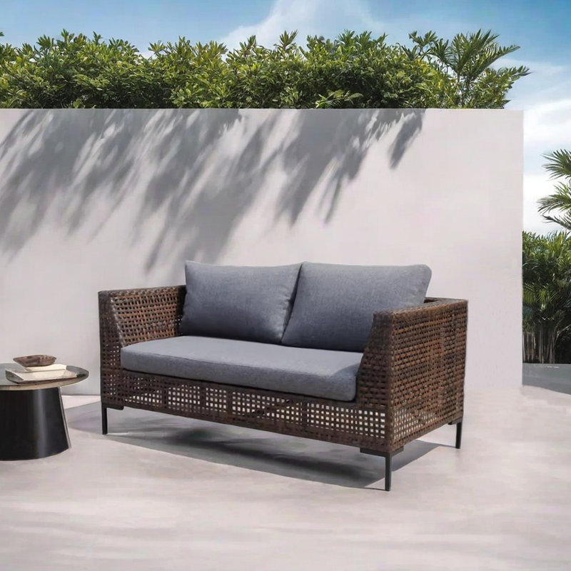 Breyan 58.26 " W Loveseat with Cushions, Brown