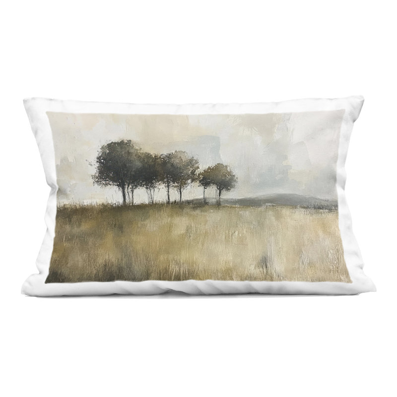 Coussin décoratif imprimé Earthy Woodland Trees par Mona Grace