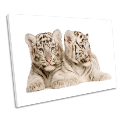 Tiger Cubs Cute - Wrapped Canvas Art Prints