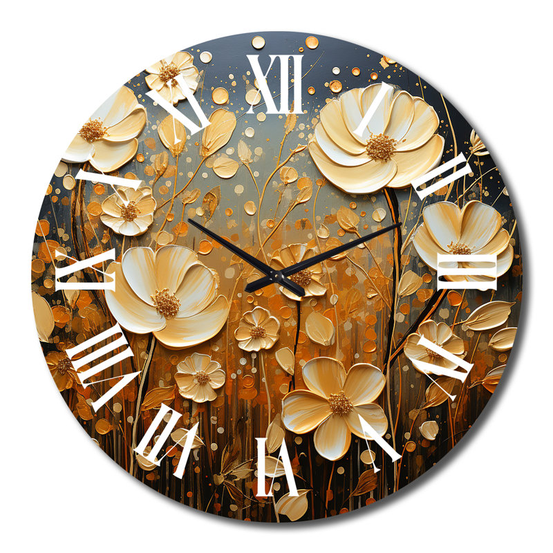Horloge murale Wildflowers, Très grand