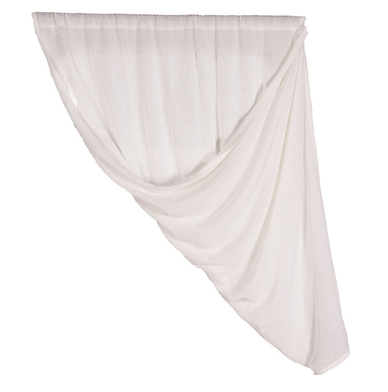 Panneau de rideau simple Guadaloue Cottom, Babeurre, L 63 po x L 40 po