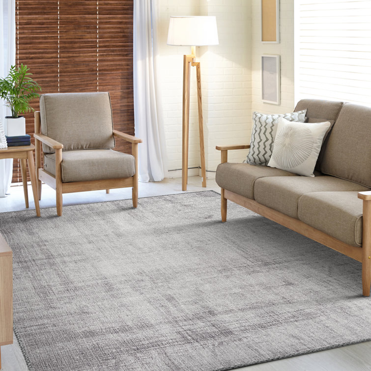 Sorbus Welcome Mat Rug for Entryway, Machine Washable, Non-Slip, Vintage Rug - Gray (Lines)