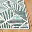 Tapis vert foncé / ivoire touffeté à la main Demetrius-267106462