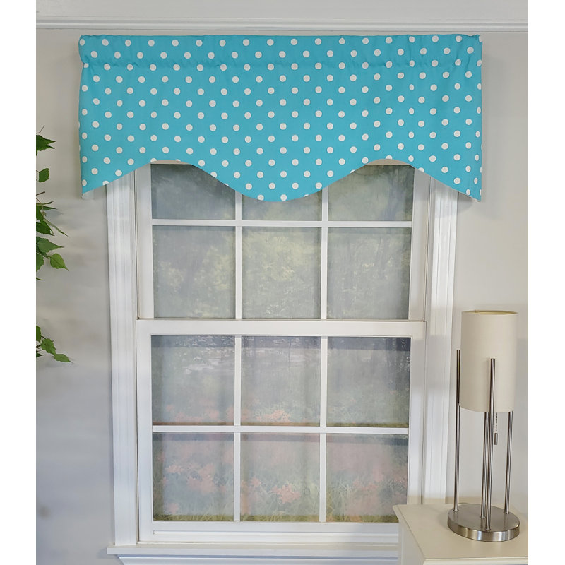 Alura Cotton Blend Polka Dots Window Valance