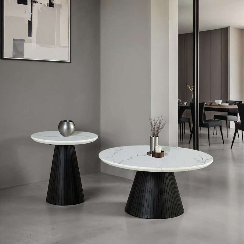 Table basse ronde de style contemporain