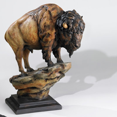 Sculpture de bison en el patron Simonton