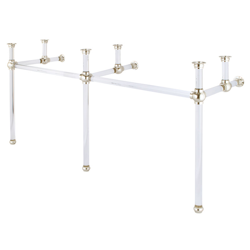 Empire 62.24'' W Double Bathroom Vanity Base, Polished Nickel