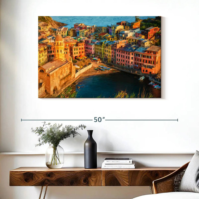 Gillard Vernazza incroyable dans les Cinque Terre, H 26 po x l 39 po