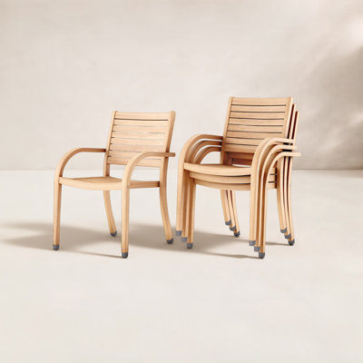 Chaises de patio en bois Alyisa