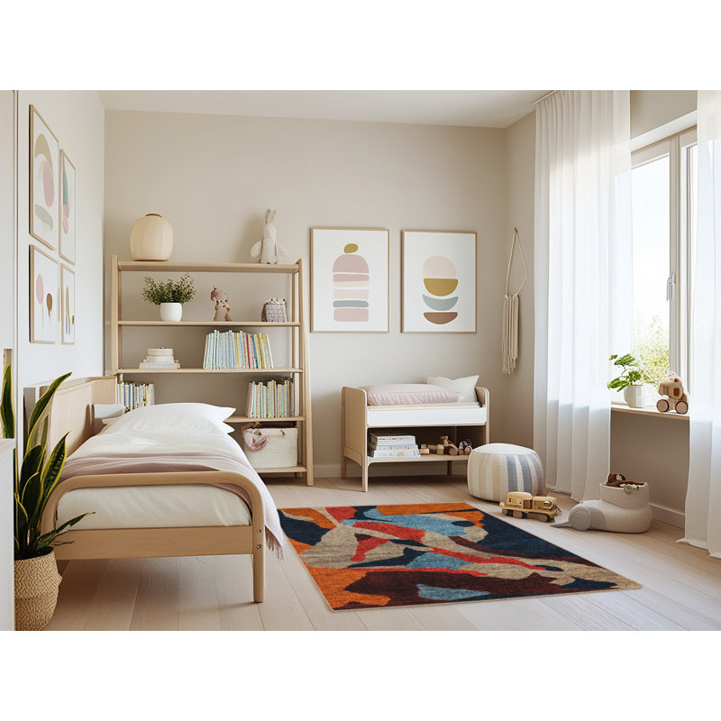 Tapis abstrait moderne 1843, Rectangle 4 pi x 6 pi