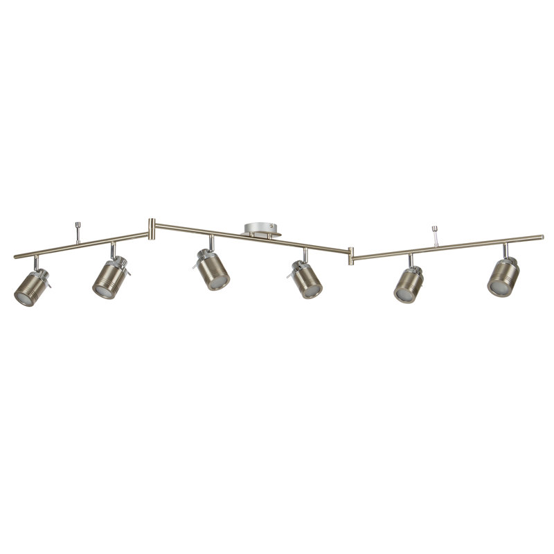 Scarlet 179.5cm 6 -Light Track Kit, Satin Silver/Chrome/Silver