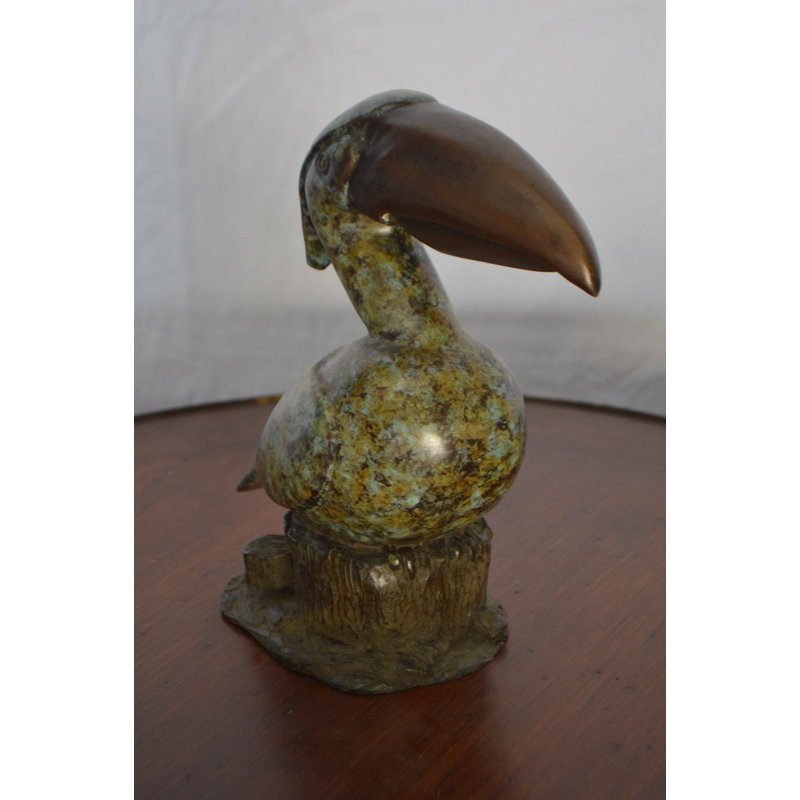 Copper Toucan Bird Fountain