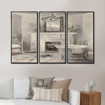 " French Bathroom Vintage I " 3 - Pieces