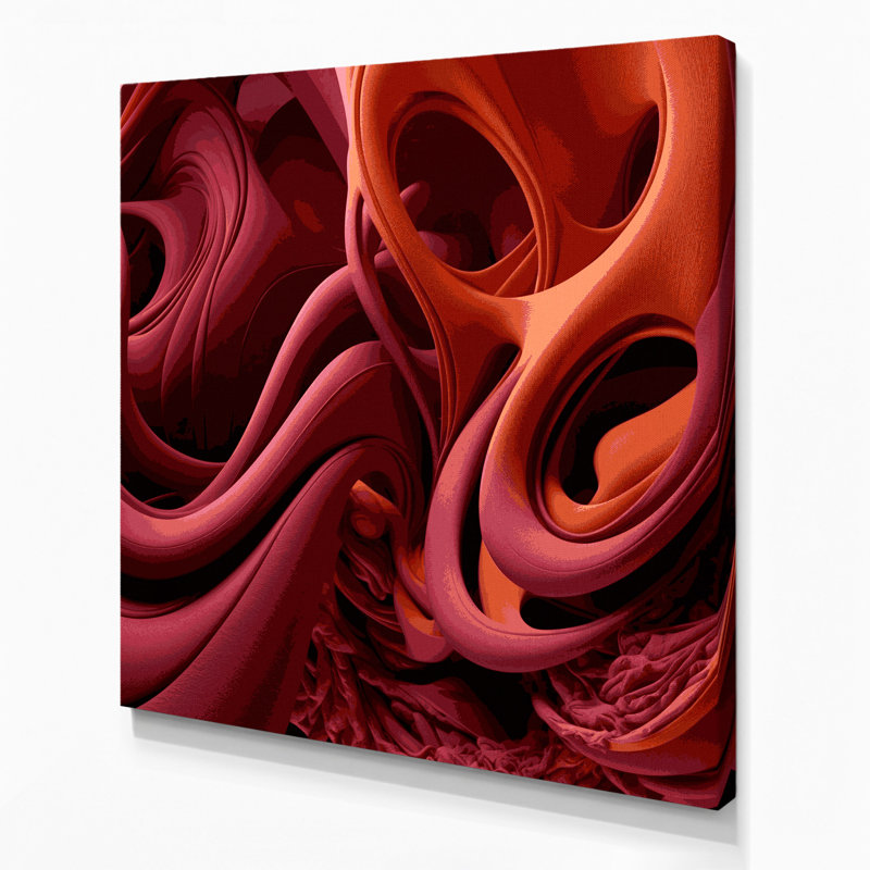 Art mural sur toile Biomorphic Abstraction 85, H 8 po x l 8 po