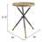 Janu Round Wood & Metal Modern Accent Table