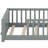 Floor Platform Bed With Built-In Book Storage Rack-1374057396