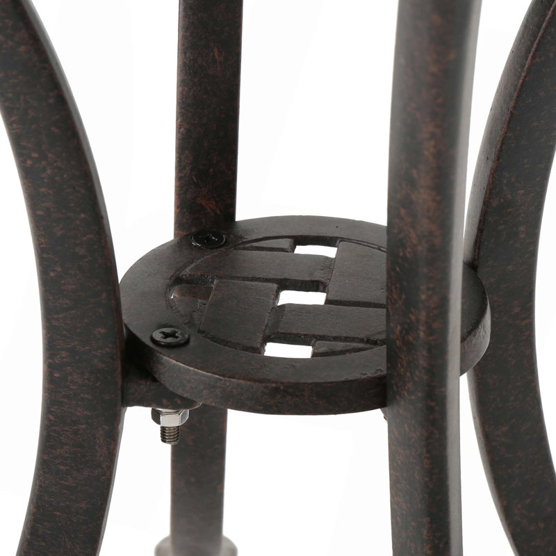 Table d'appoint d'extérieur en fonte d'aluminium 19 po