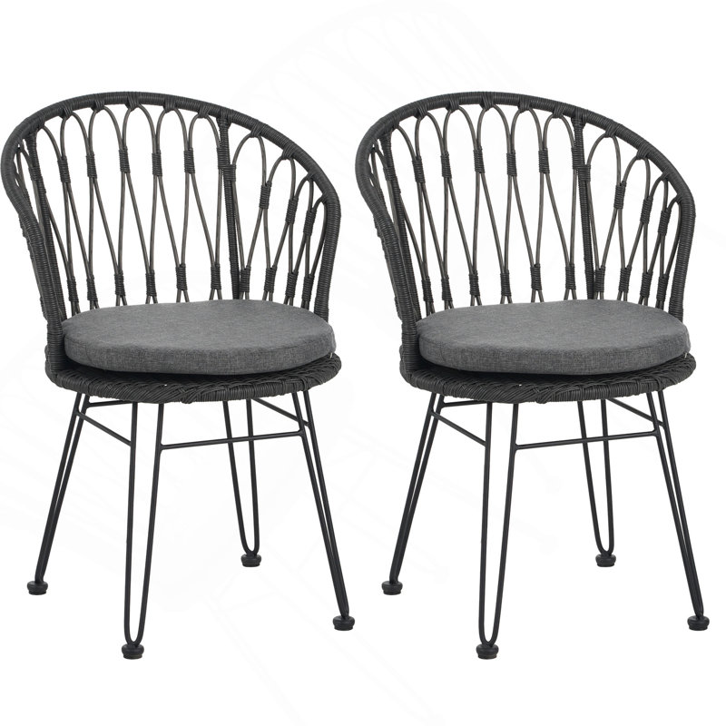 TAVON CHAIR, 2PCS avec 2 coussins, gris