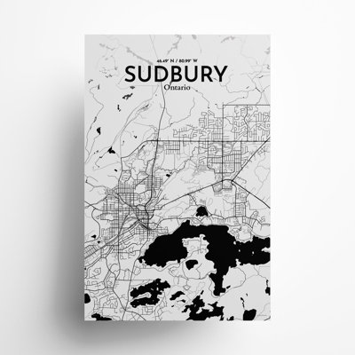 Sudbury City Map, impression