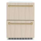 ZLINE Autograph Edition 24 In. Touchstone Refrigerator Drawer in Black Matte and Gold