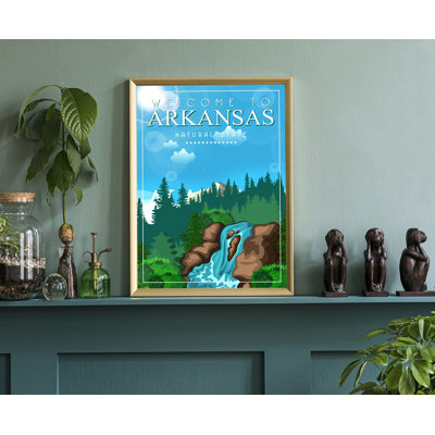 Affiche de voyage de style rétro de l'Arkansas, impression rétro sans cadre, art mural maison et bureau