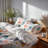 Kids Abstract 6 Pcs Comforter Set - Pattern Soft Pattern Mix Bedding And Throw Pillow Set-131228767