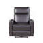 Fauteuil inclinable électrique brun en cuir fleur