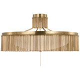 Sutton 32" Flush Mount With White Glass