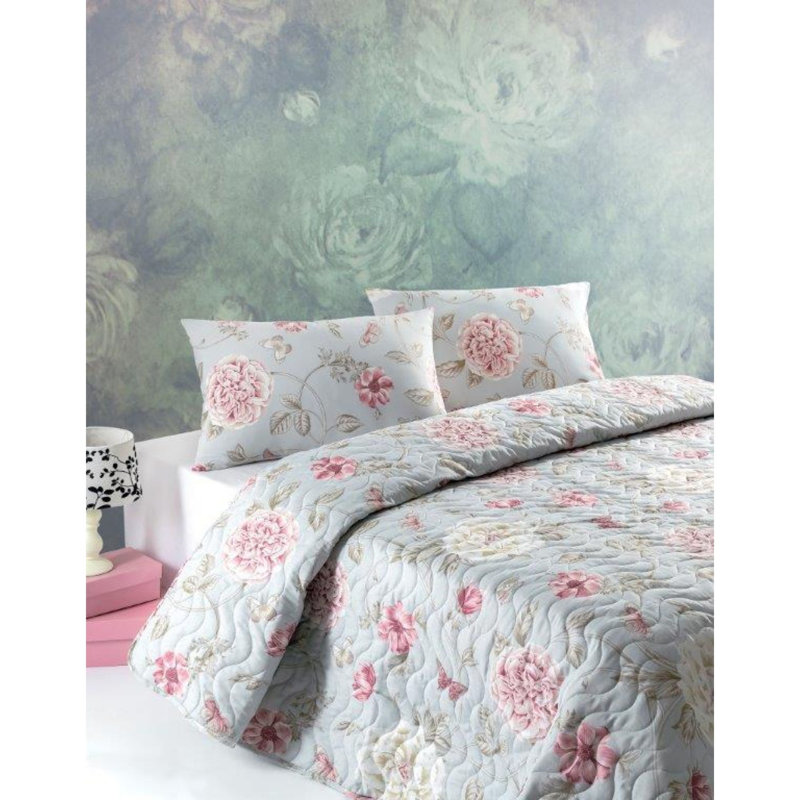 Kanesha Floral Bedspread with Pillowcases, W200 x L220cm