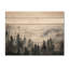 «Grey Misty Morning Forest Horizon», art mural en bois de forêt sur bois de pin naturel-101404922