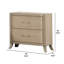 Table de chevet Fea avec ports USB, 2 tiroirs, brun chêne naturel