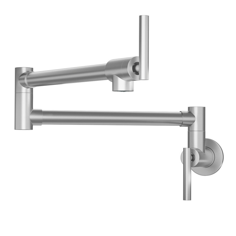 ° Robinet rotatif en acier inoxydable de conception moderne pour une utilisation peu encombrante dans la cuisine