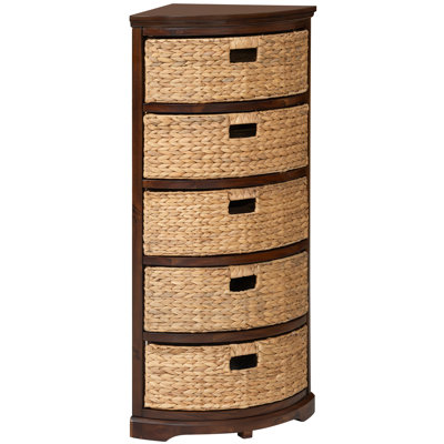Solid Wood 5 Drawer Storage Drawers