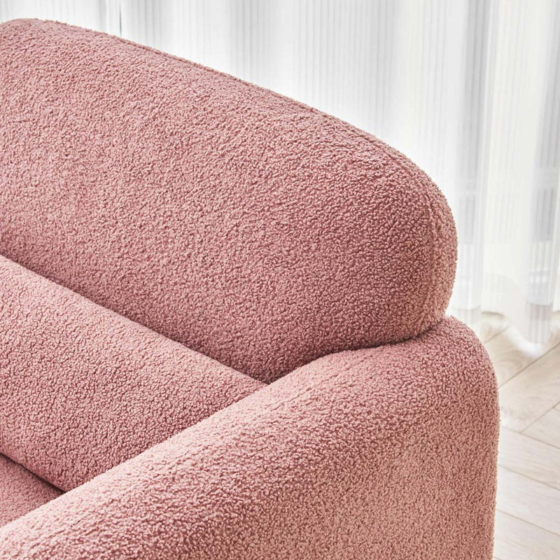 Fauteuil large 33,86 po Vicky, Polyester rose