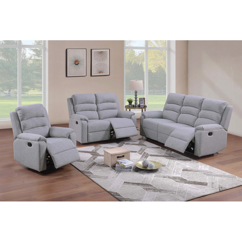 Causeuse 1Pc Motion Sincere Bone, Gris clair