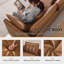 Canapé modulaire rembourré en similicuir avec repose-pieds-1235254925-1235254926