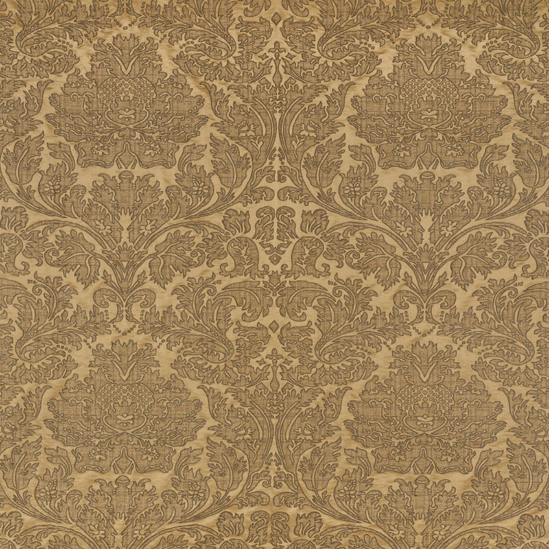 Belice Damasco Fabric, Antique Gold