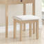 Magnifique coiffeuse dorée avec tabouret, 3 tiroirs de rangement, miroir ovale réglable et maquillage-131470803