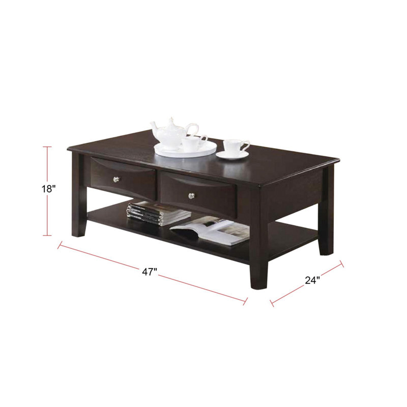 Table basse à deux tiroirs